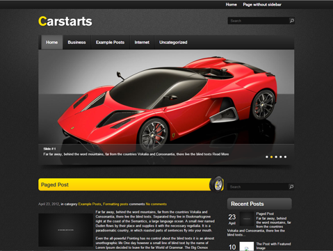 CarStarts Free WordPress Theme