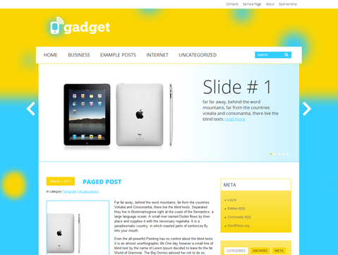 Gadget Free WordPress Theme