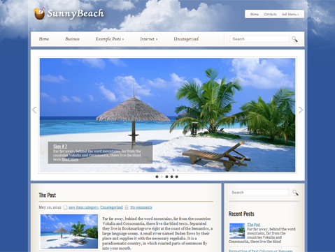 SunnyBeach Free WordPress Theme