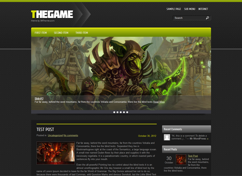 TheGame Free WordPress Theme