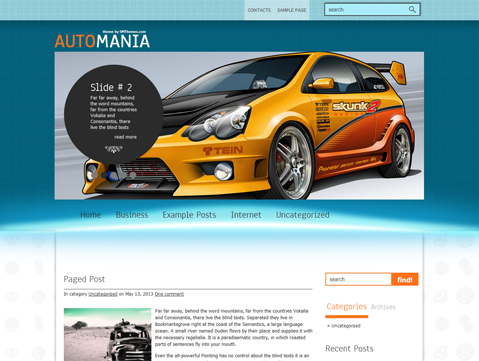 AutoMania WordPress Theme