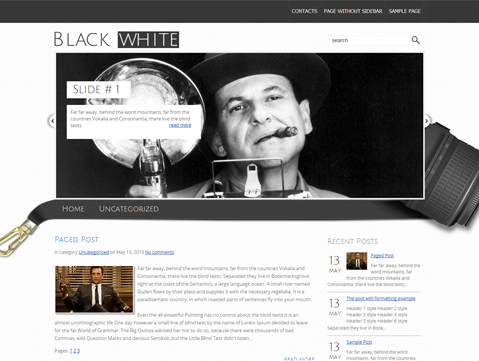 BlackWhite WordPress Theme