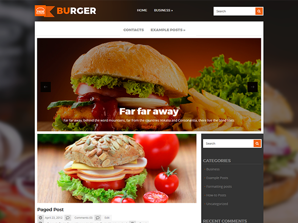 Burger Free WordPress Theme