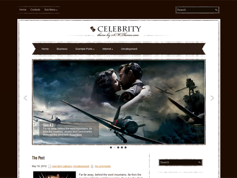 Celebrity WordPress Theme