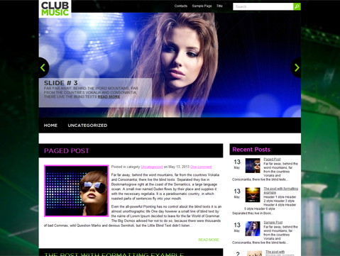 ClubMusic Free WordPress Theme