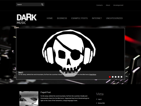 DarkMusic WordPress Theme