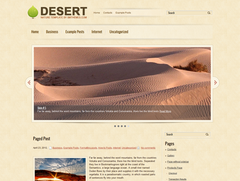 Desert Free WordPress Theme