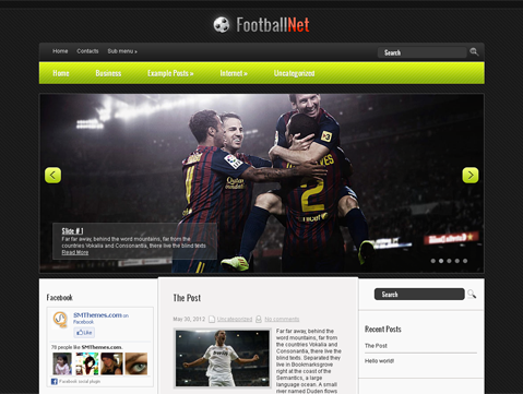 FootballNet Free WordPress Theme