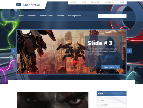 GameStation Free WordPress Theme