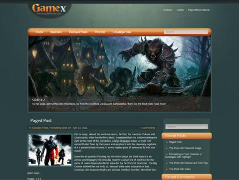 GameX Free WordPress Theme