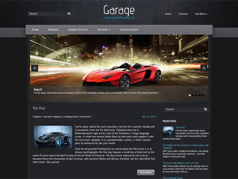 Garage Free WordPress Theme