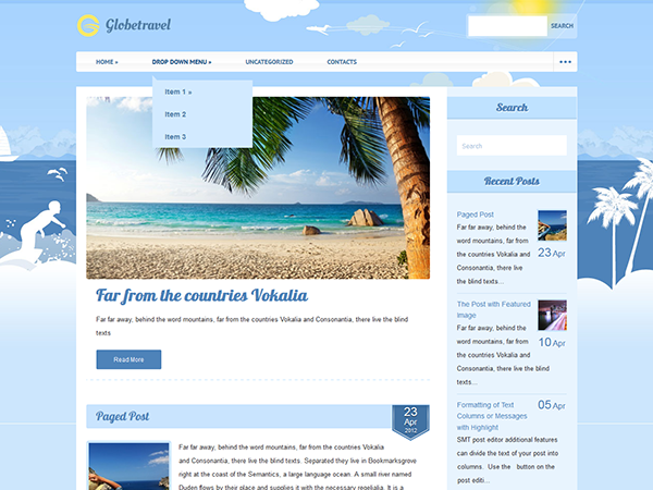 GlobeTravel WordPress Theme