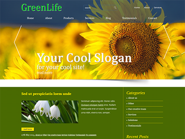 GreenLife WordPress Theme