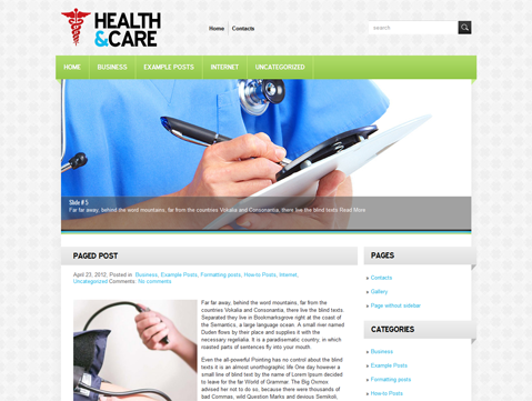HealthCare Free WordPress Theme