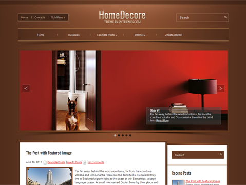 HomeDecore Free WordPress Theme