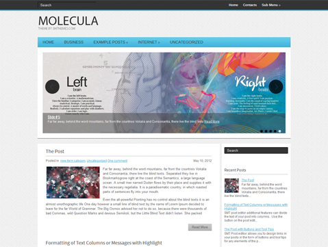 Molecula Free WordPress Theme