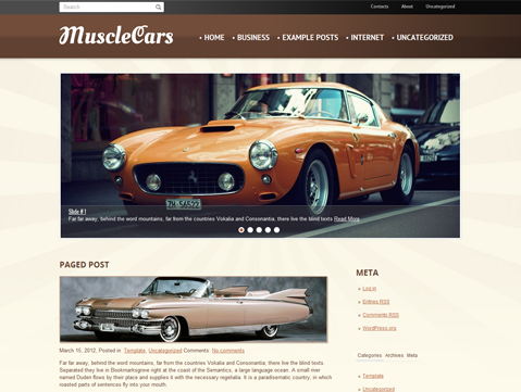 MuscleCars Free WordPress Theme