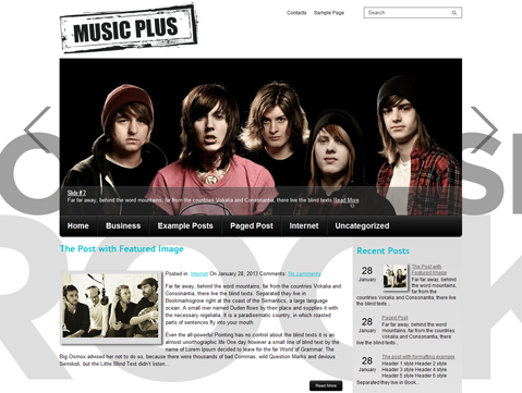 MusicPlus Free WordPress Theme