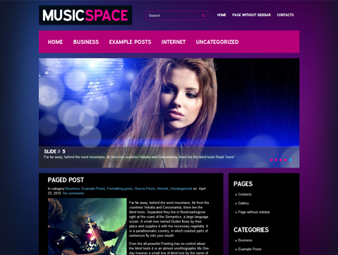 MusicSpace WordPress Theme