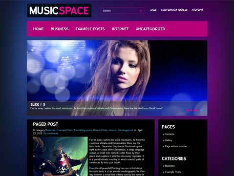 wordpress themes for music artists