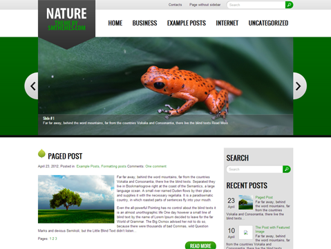 Nature WordPress Theme