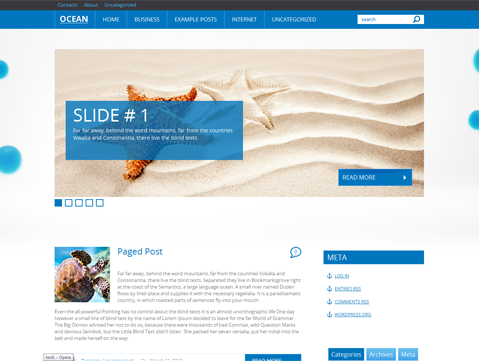 Ocean Free WordPress Theme