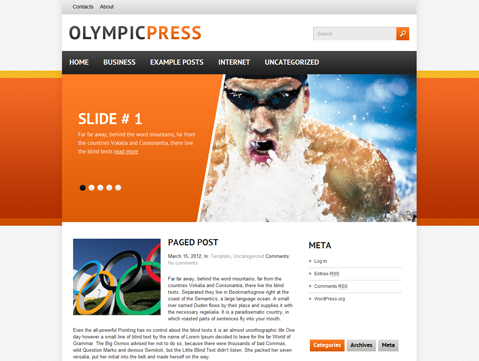 OlympicPress Free WordPress Theme