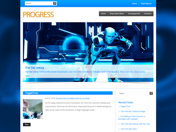 Progress Free WordPress Theme