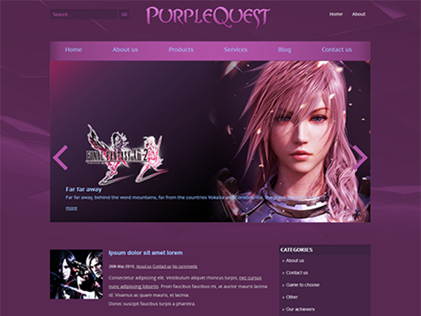PurpleQuest Free WordPress Theme