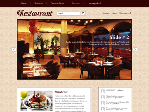 Restaurant Free WordPress Theme
