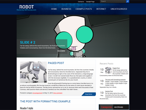 Robot Free WordPress Theme