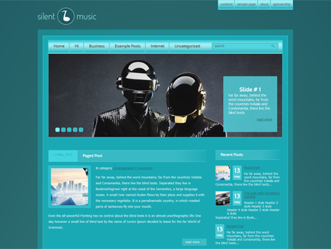 SilentMusic Free WordPress Theme