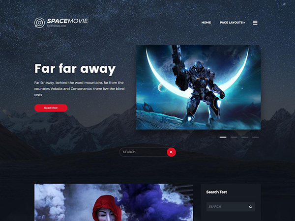 SpaceMovie Free WordPress Theme
