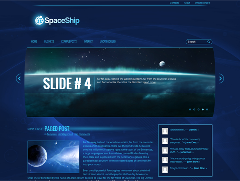 SpaceShip Free WordPress Theme
