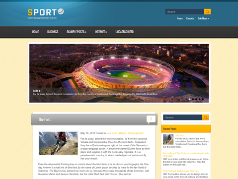 Sport Free WordPress Theme