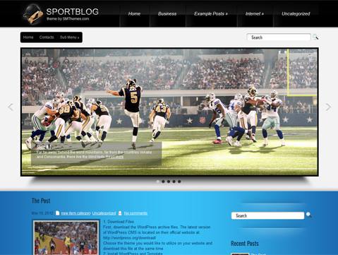 SportBlog Free WordPress Theme
