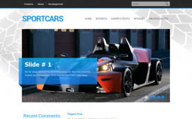 SportCars Free WordPress Theme
