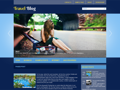 TravelBlog Free WordPress Theme