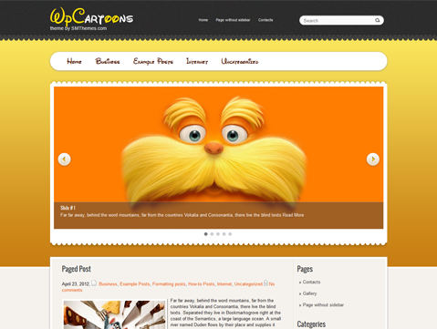 WpCartoons Free WordPress Theme